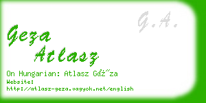 geza atlasz business card